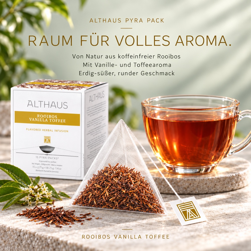 Althaus Rooibos Vanilla Toffee Pyra Pack – Bild 2