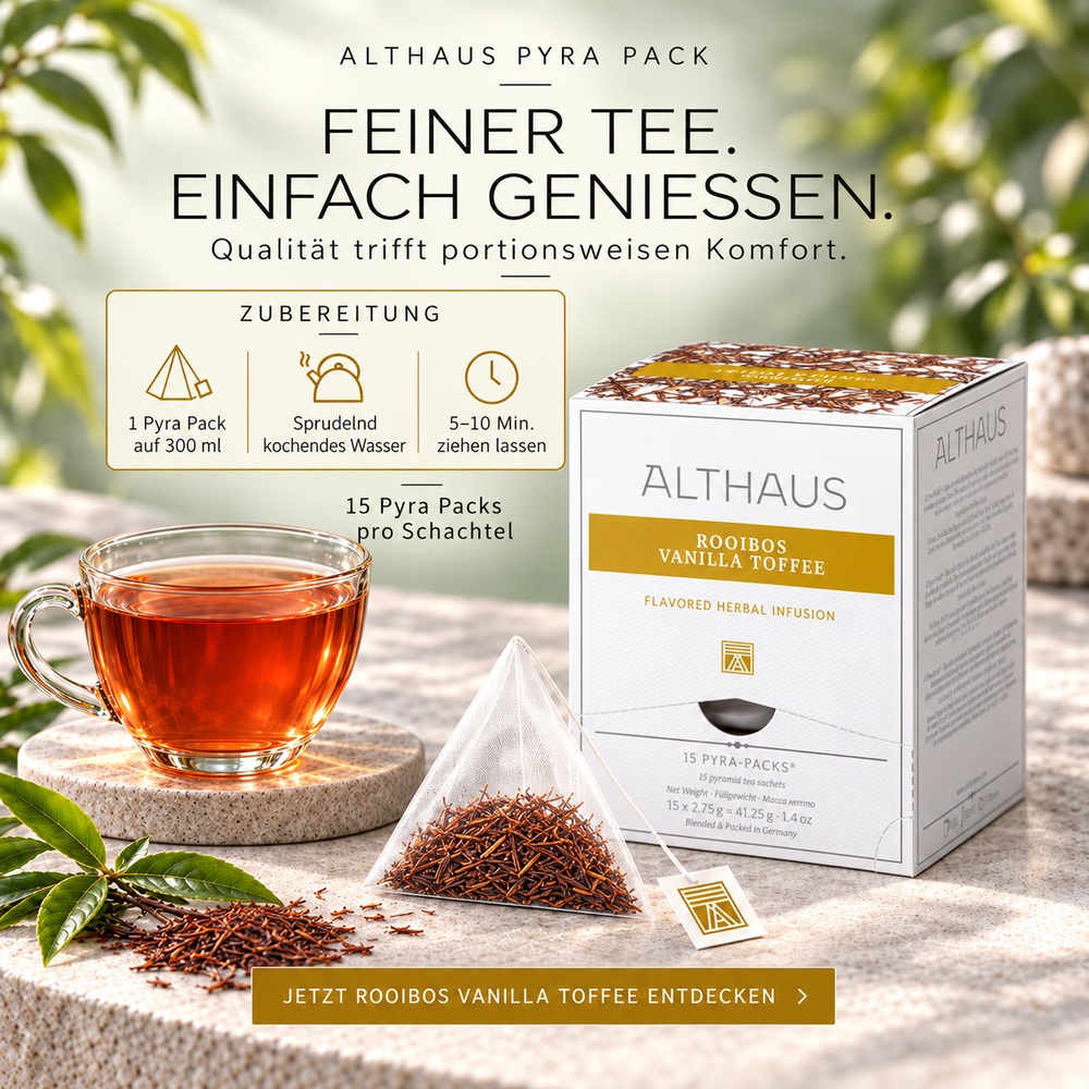 Althaus Rooibos Vanilla Toffee Pyra Pack – Bild 3