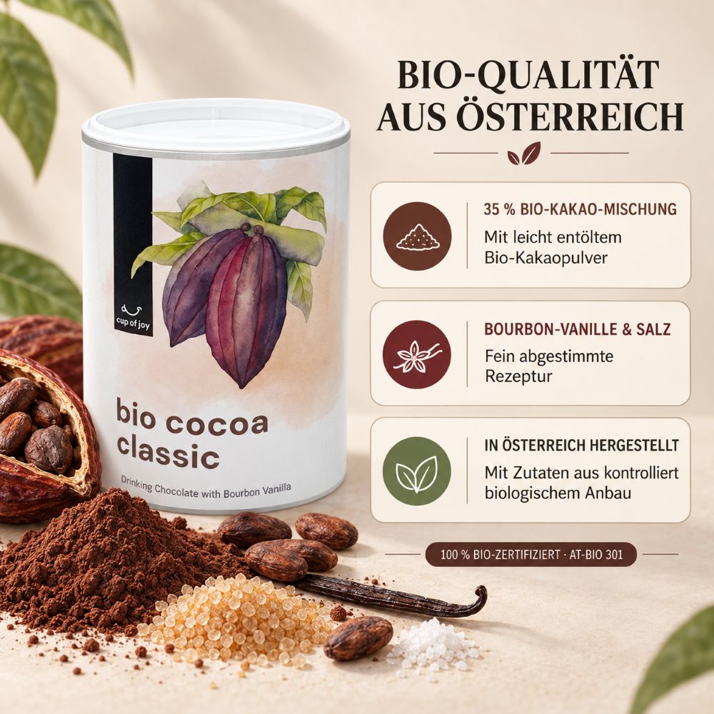 Cup of Joy Bio-Cocoa Classic 500g – Bild 4