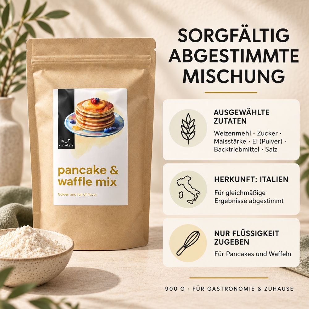 Cup of Joy Pancake & Waffle Mix 900g – Bild 2
