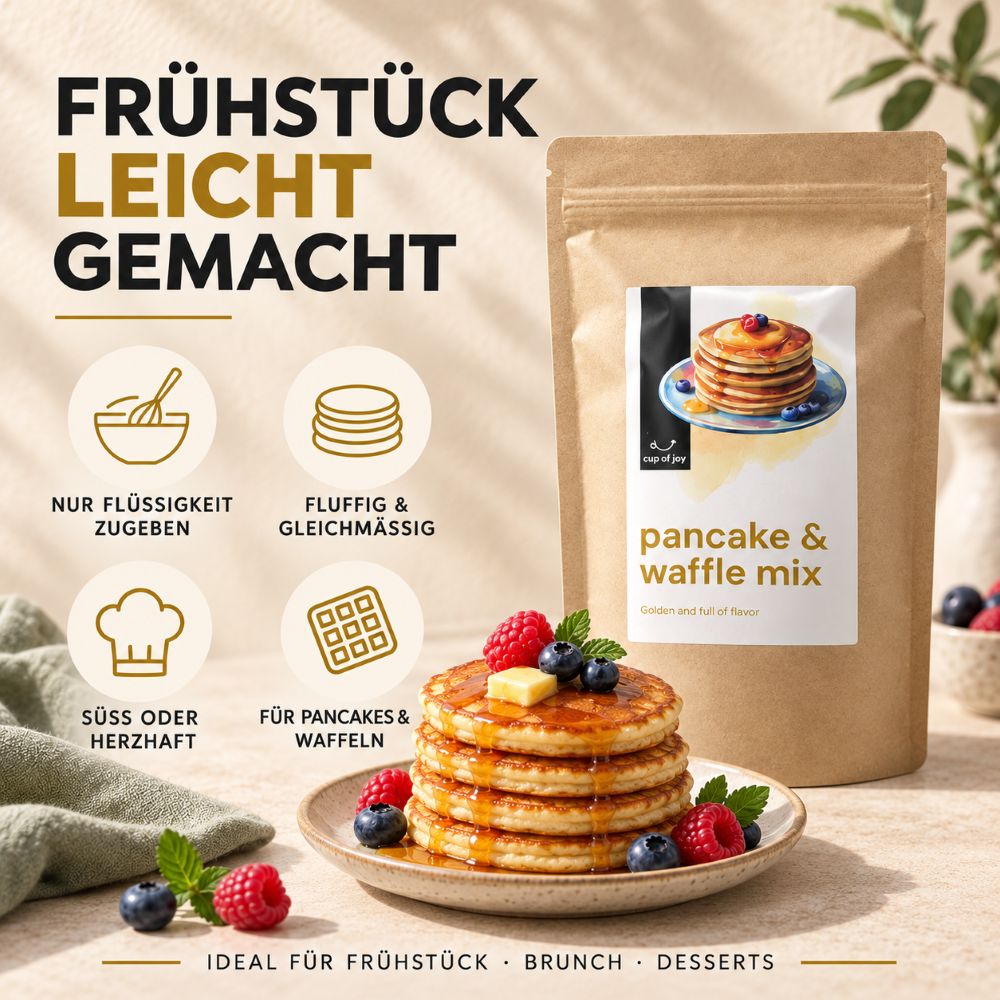 Cup of Joy Pancake & Waffle Mix 900g – Bild 3