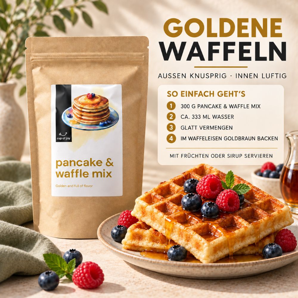Cup of Joy Pancake & Waffle Mix 900g – Bild 5