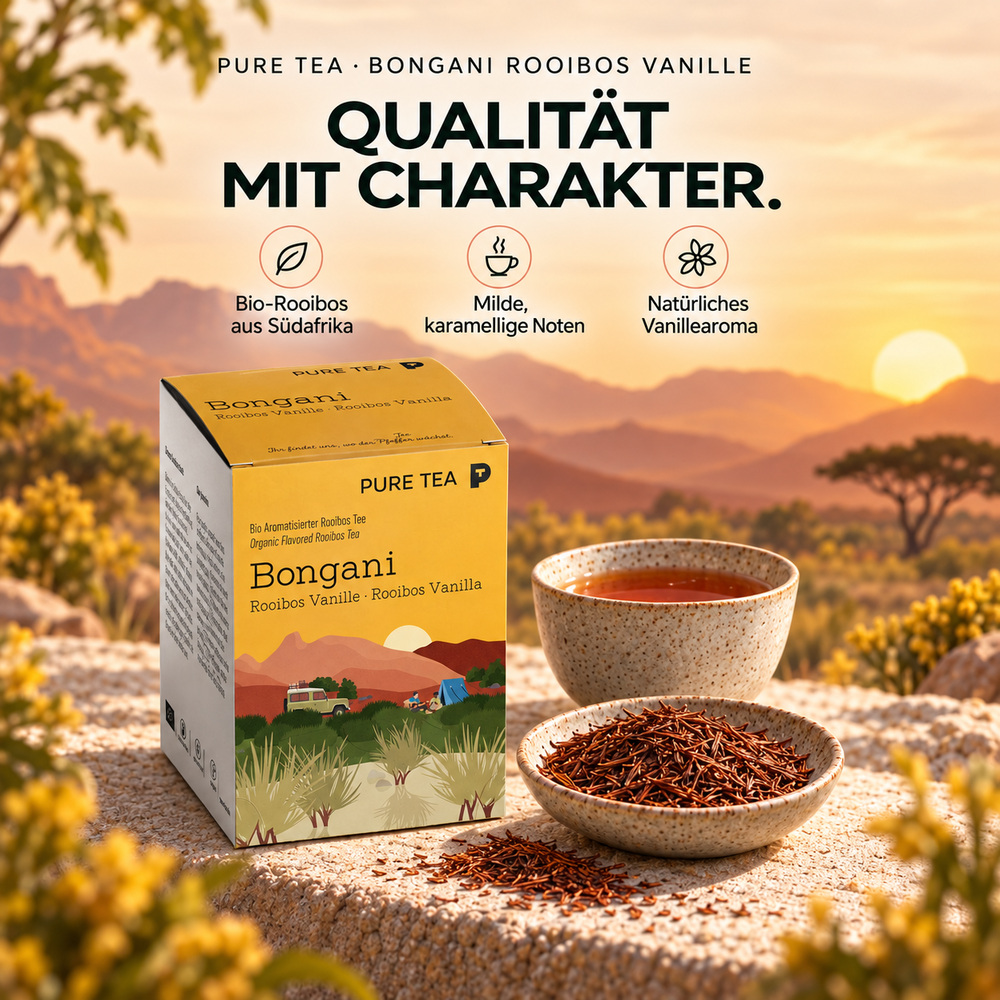 Pure Tea Bongani Rooibos Vanille Bio Kräutertee – Bild 2