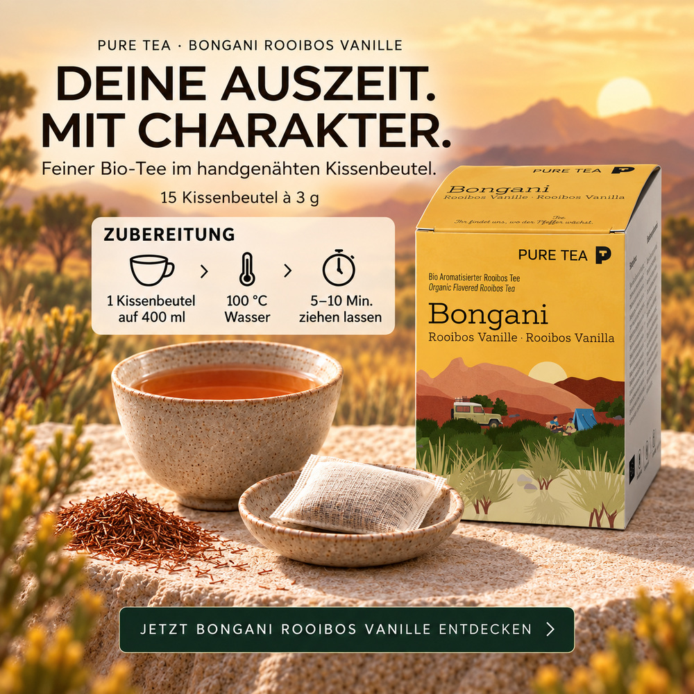 Pure Tea Bongani Rooibos Vanille Bio Kräutertee – Bild 3