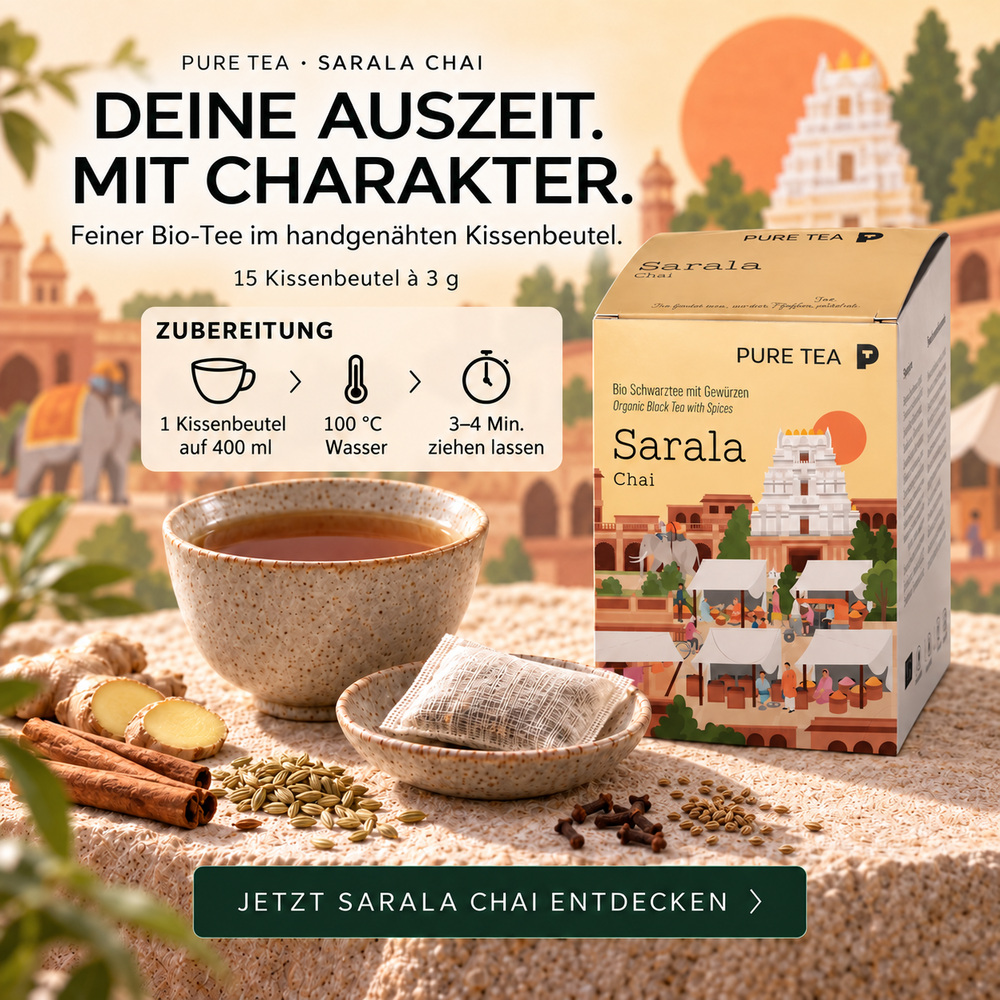 Pure Tea Sarala Chai Bio Schwarz Tee – Bild 3