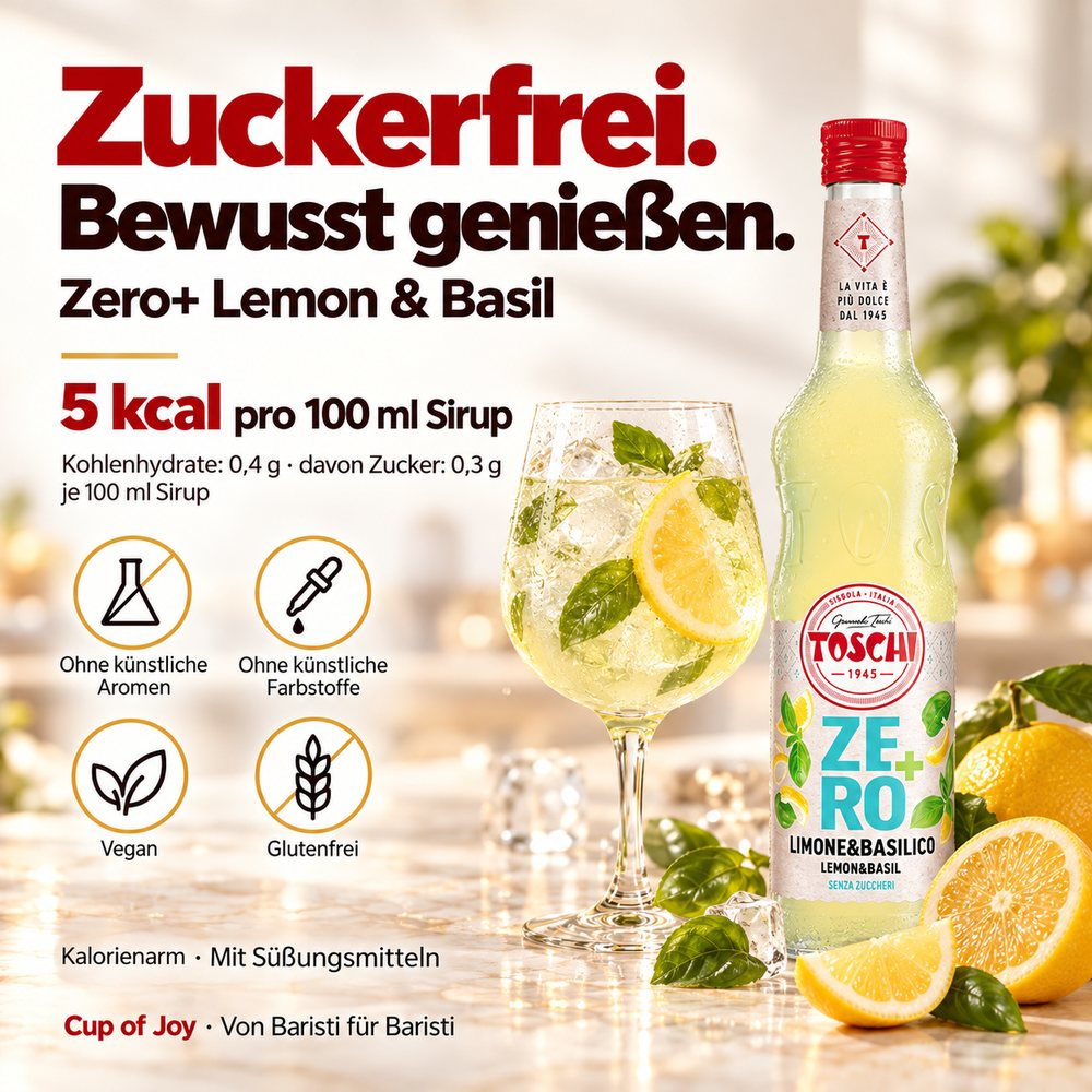 Toschi Zero+ Lemon & Basil 560ml – Bild 2