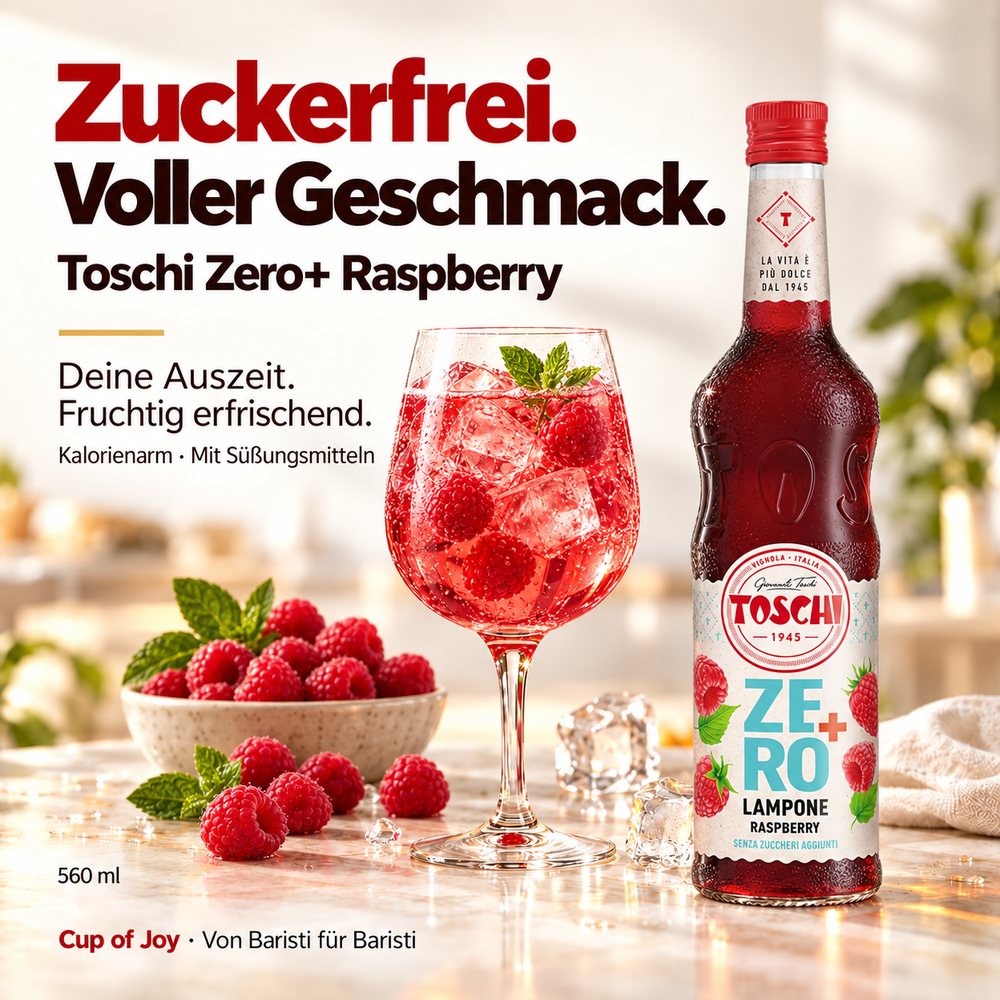 Toschi Zero+ Raspberry Syrup 560ml