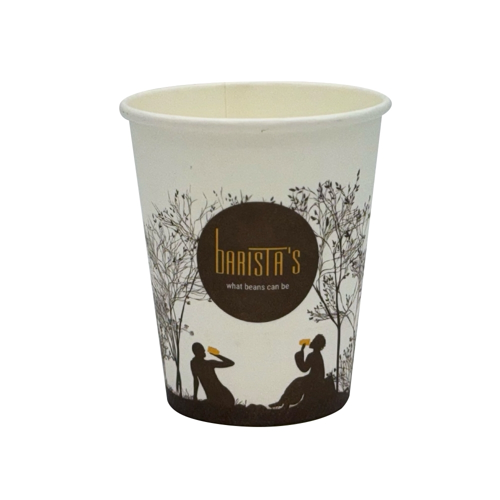 8 oz Single Wall Paper Cups Barista Druck 1000 Stk