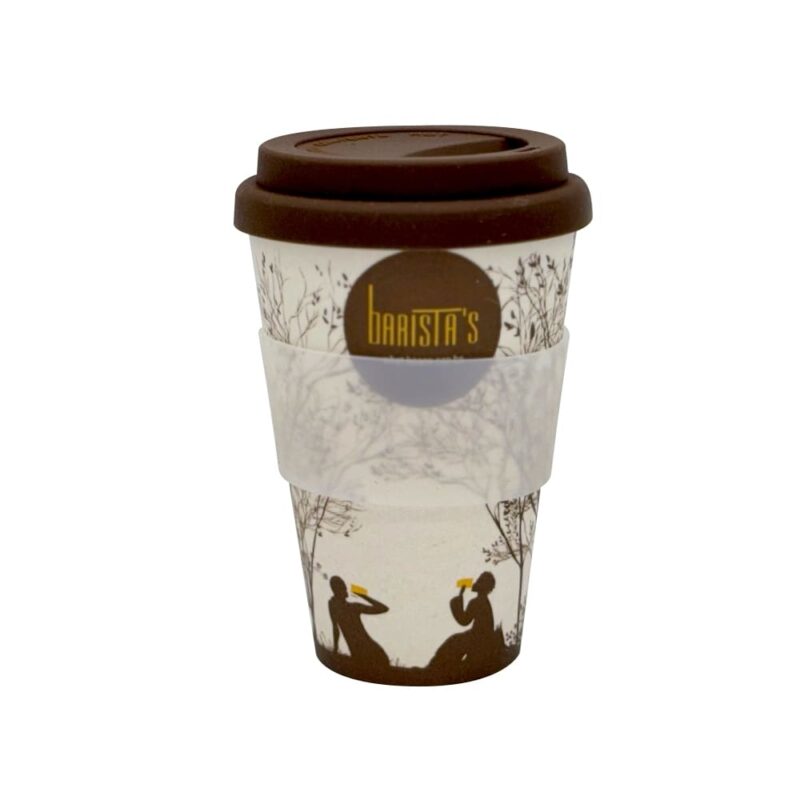 Bambusbecher To Go mit Silikondeckel