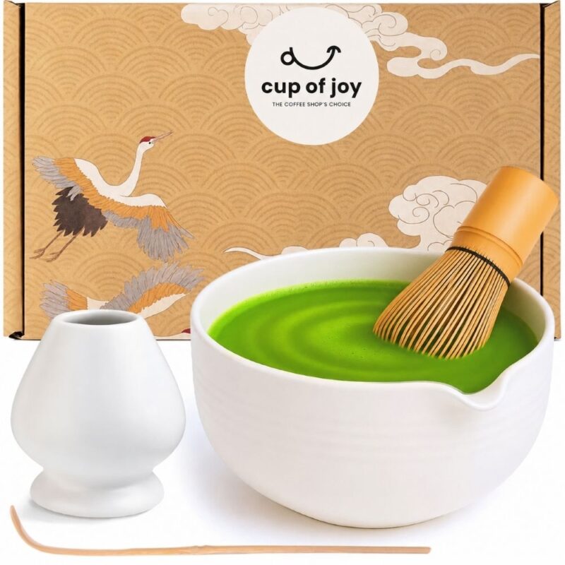 Matcha-Set "Camellia White" 80 mit Halter 4-teilig