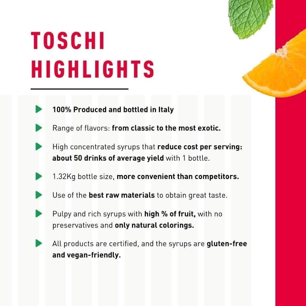 Toschi Peppermint Syrup 1000ml – Bild 4